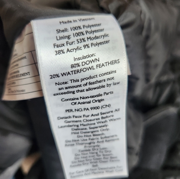 Eddie Bauer Down Filled Winter Puffer Jacket Faux Fur Hood - Picture 9 of 12